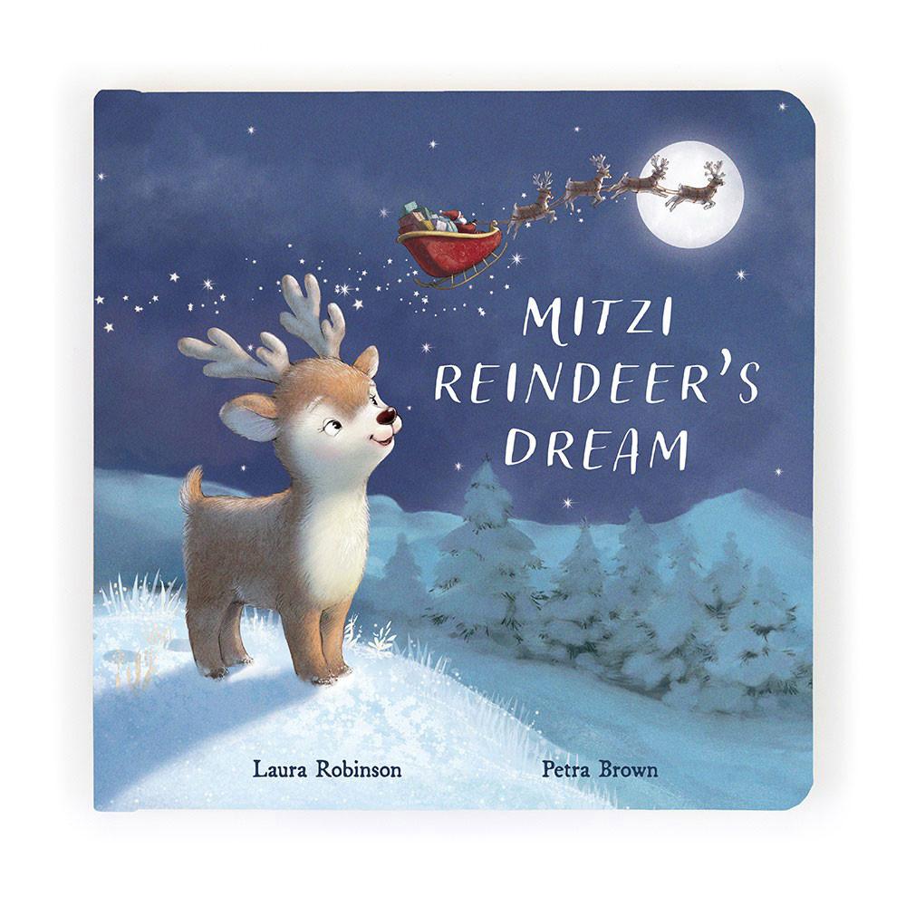 Knižka Aktivity Jellycat Mitzi Reindeer's Dream and Mitzi Reindeer Medium, Béžový | BFVLE-1084