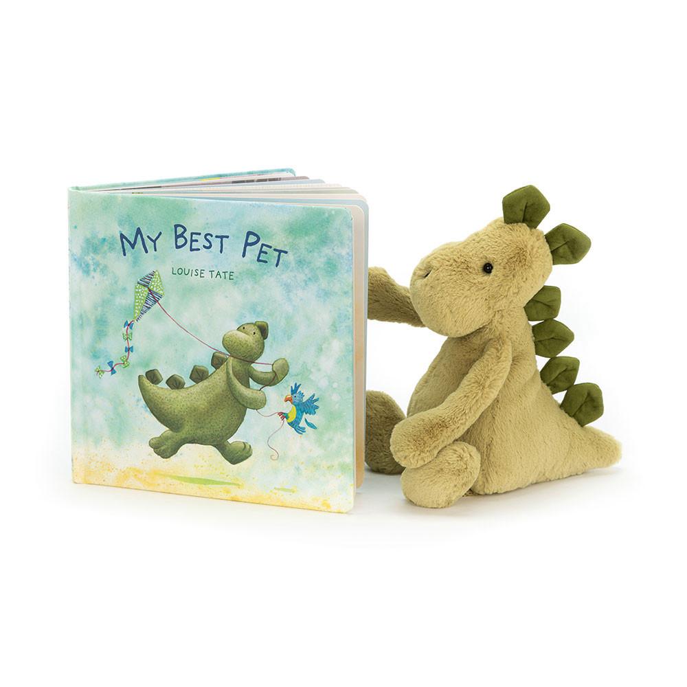 Knižka Aktivity Jellycat My Best Pet and Bashful Dino Medium, Zelene | ZTCSR-9425