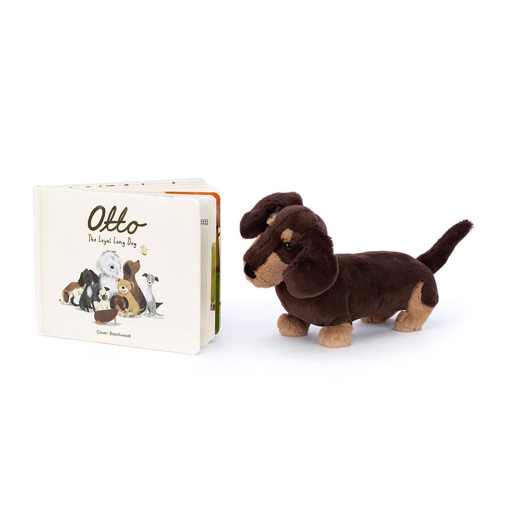 Knižka Aktivity Jellycat Otto the Loyal Long and Otto Sausage Medium, Hnědé | ZKIUT-1078