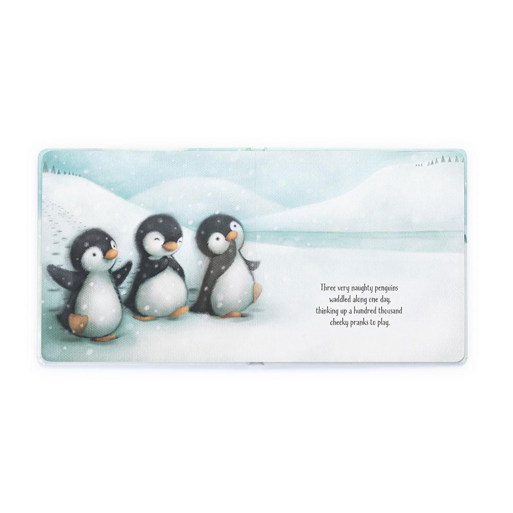Knižka Aktivity Jellycat The Naughty Penguins and Peanut Penguin Medium, Černé | POXZQ-0251