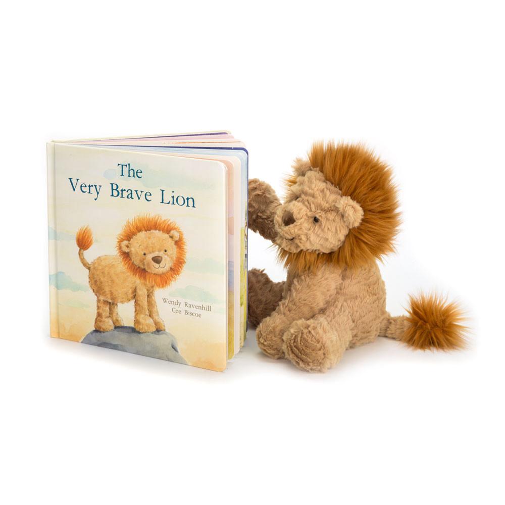 Knižka Aktivity Jellycat The Very Brave Lion and Fuddlewuddle Lion Medium, Hnědé | TEYGL-4589