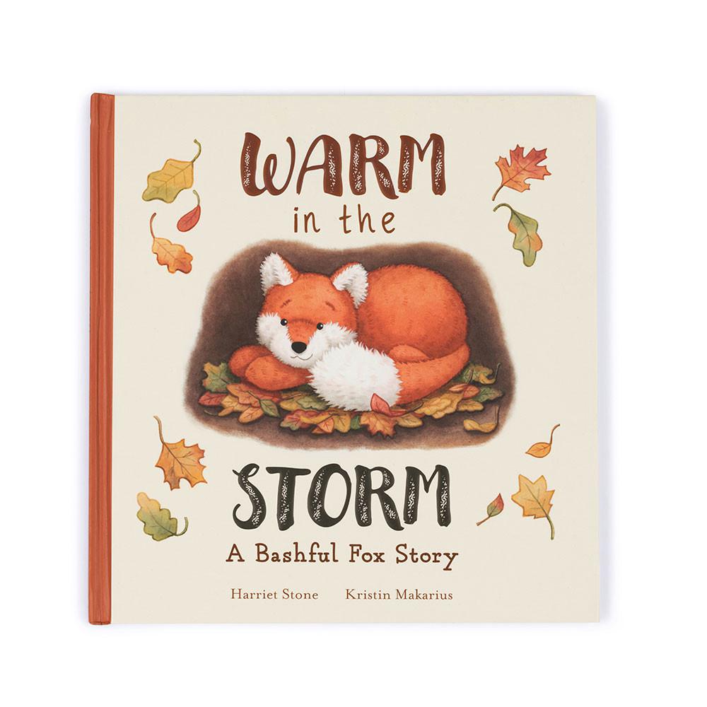 Knižka Aktivity Jellycat Warm in the Storm and Bashful Fox Cub Medium, Bílé | ZYPJC-6827