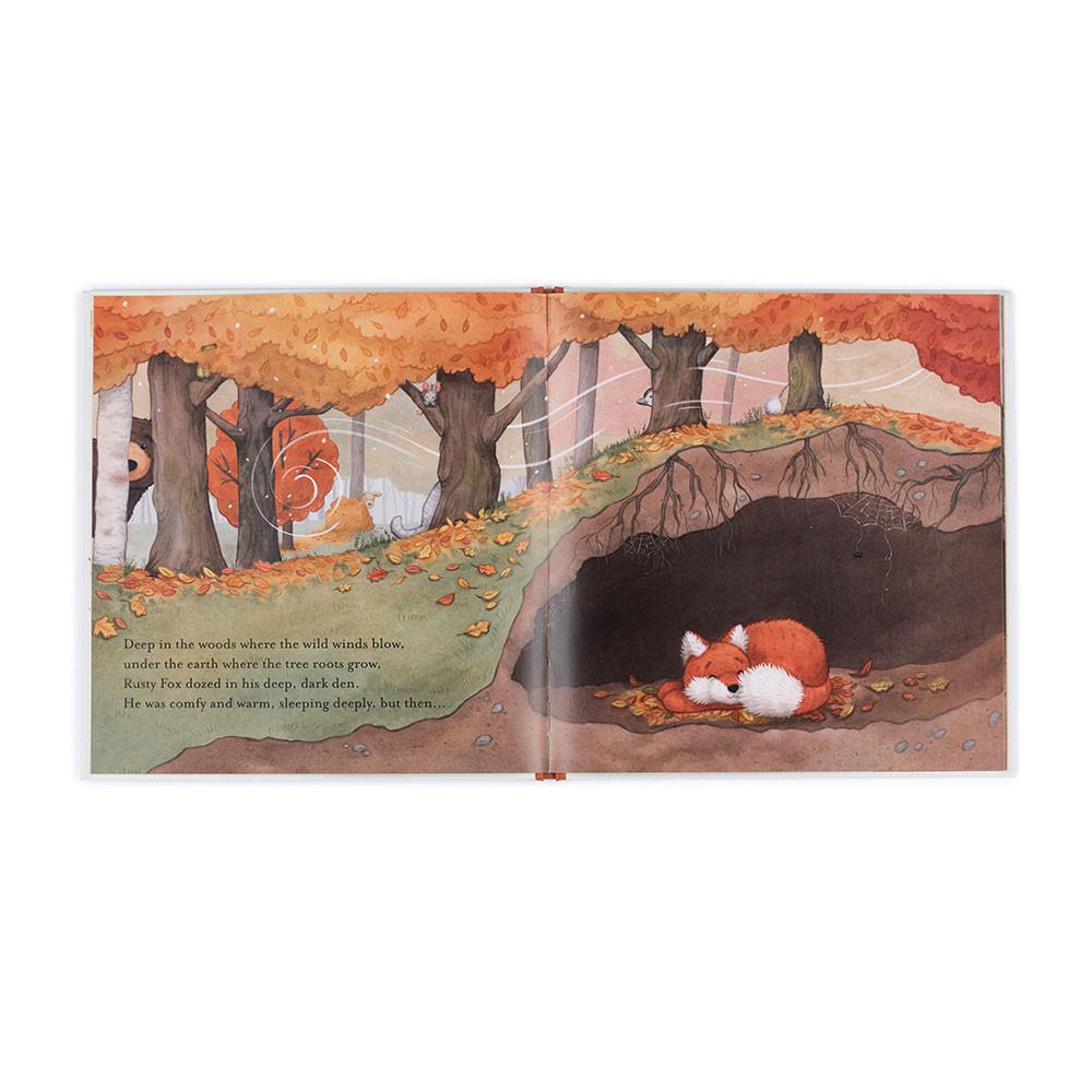 Knižka Aktivity Jellycat Warm in the Storm and Bashful Fox Cub Medium, Bílé | ZYPJC-6827