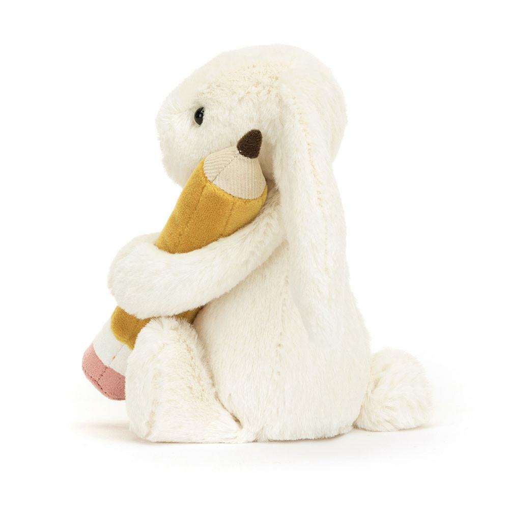 Králícči Jellycat Plyšáci Bashful with Pencil,7.1in x 3.5in x 3.1in Bílé | AEUDN-0391