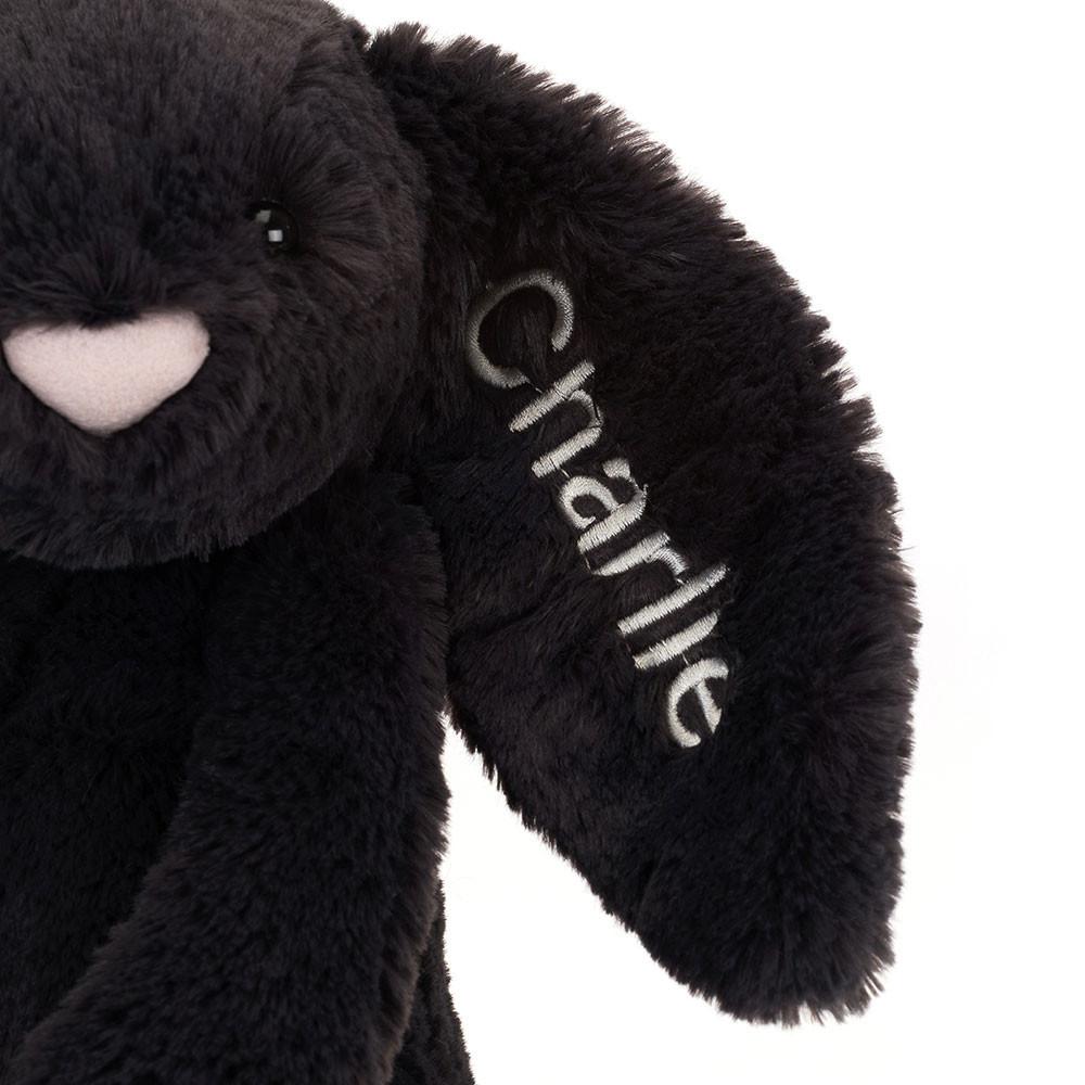 Králíček Jellycat Plyšáci Bashful Inky Bunny Medium,31cm x 12cm x 9cm Černé | CIPMS-6427