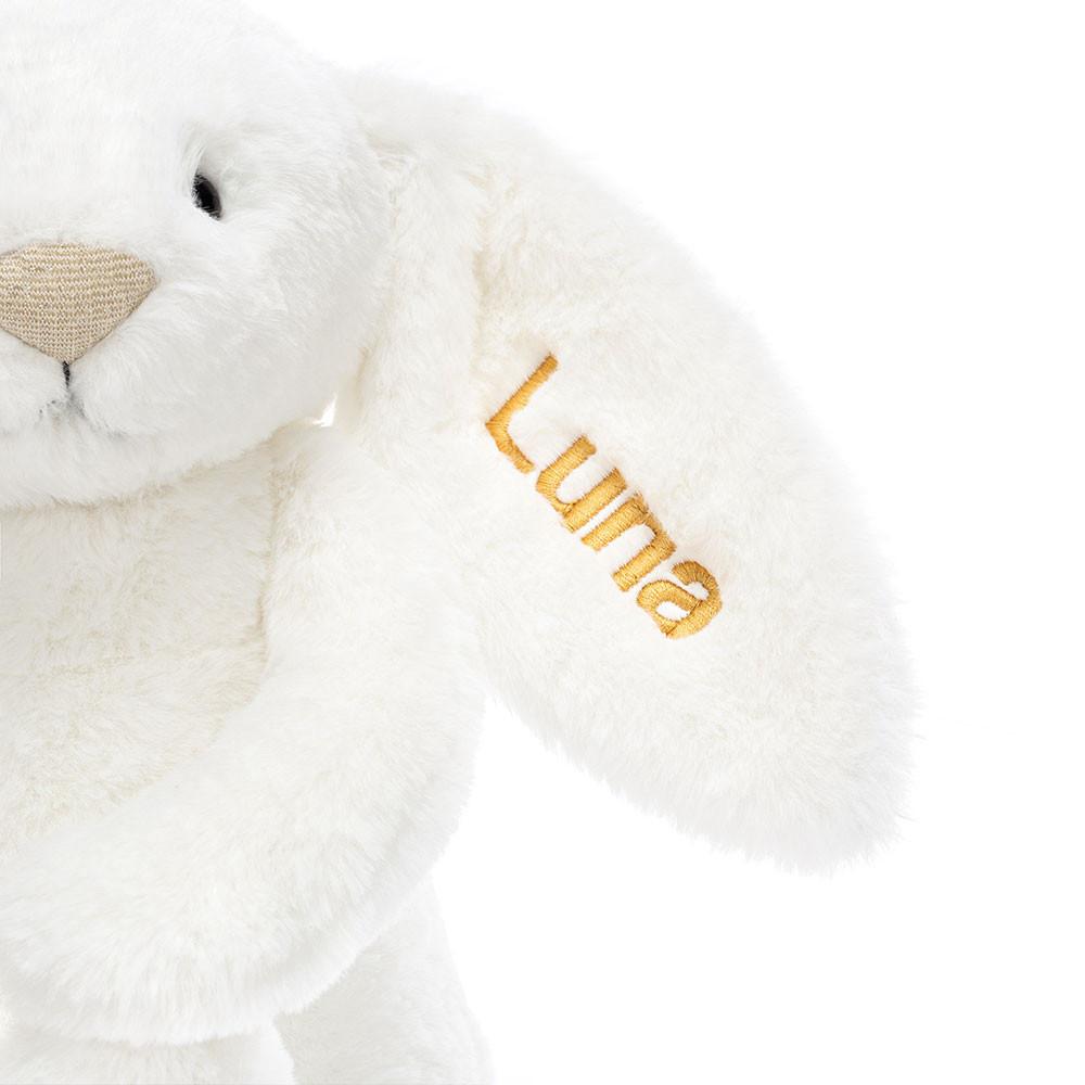 Králíček Jellycat Plyšáci Bashful Luxe Bunny Luna Medium,31cm x 12cm x 9cm Bílé | RSDAX-1309