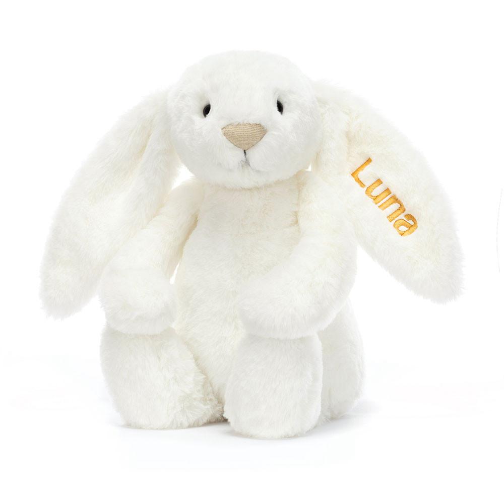 Králíček Jellycat Plyšáci Bashful Luxe Bunny Luna Medium,31cm x 12cm x 9cm Bílé | RSDAX-1309