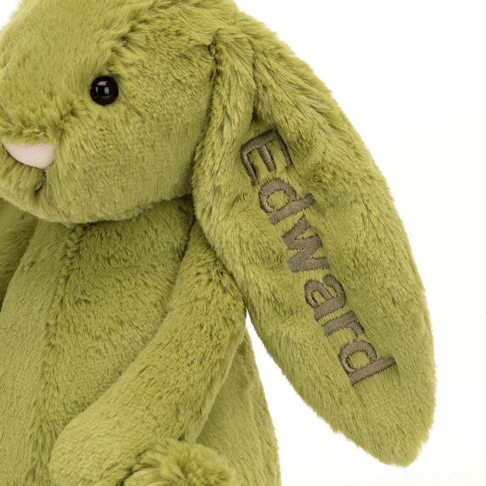 Králíček Jellycat Plyšáci Bashful Moss Bunny Medium,31cm x 12cm x 9cm Zelene | OLKMR-1732