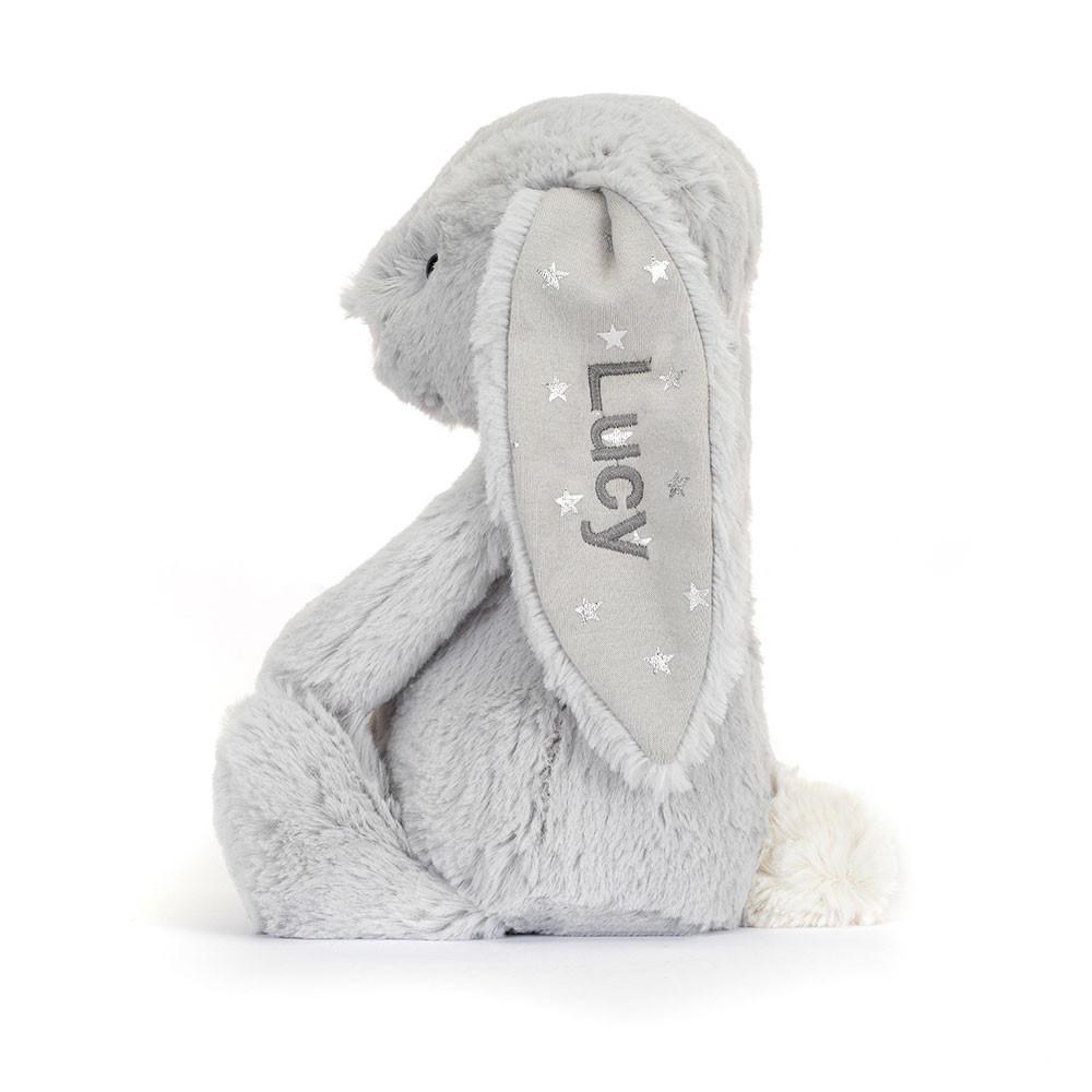 Králíček Jellycat Plyšáci Bashful Shimmer Bunny Medium,31cm x 12cm x 9cm Šedé | HMWDC-3250