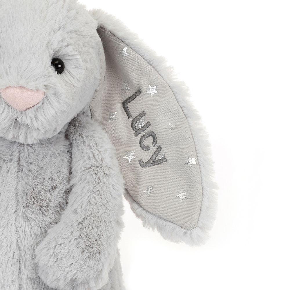 Králíček Jellycat Plyšáci Bashful Shimmer Bunny Medium,31cm x 12cm x 9cm Šedé | HMWDC-3250