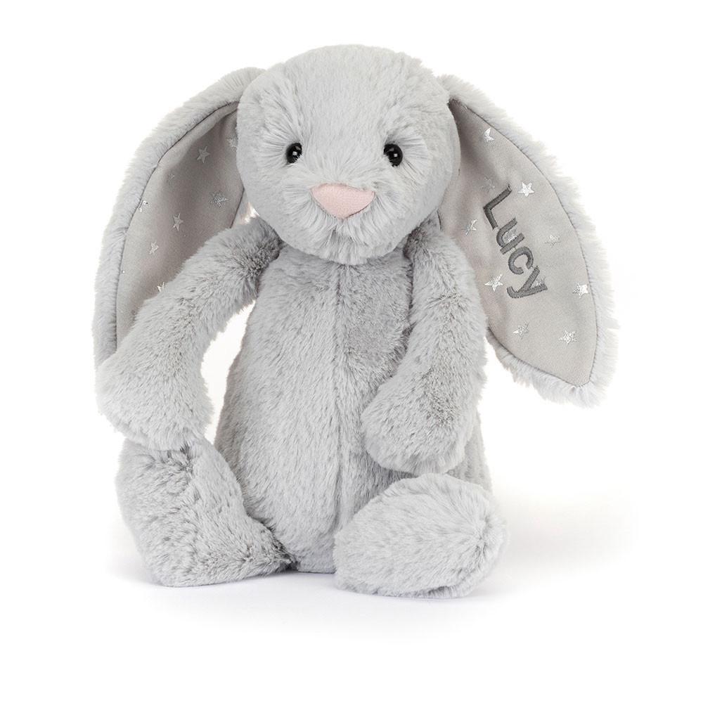 Králíček Jellycat Plyšáci Bashful Shimmer Bunny Medium,31cm x 12cm x 9cm Šedé | HMWDC-3250