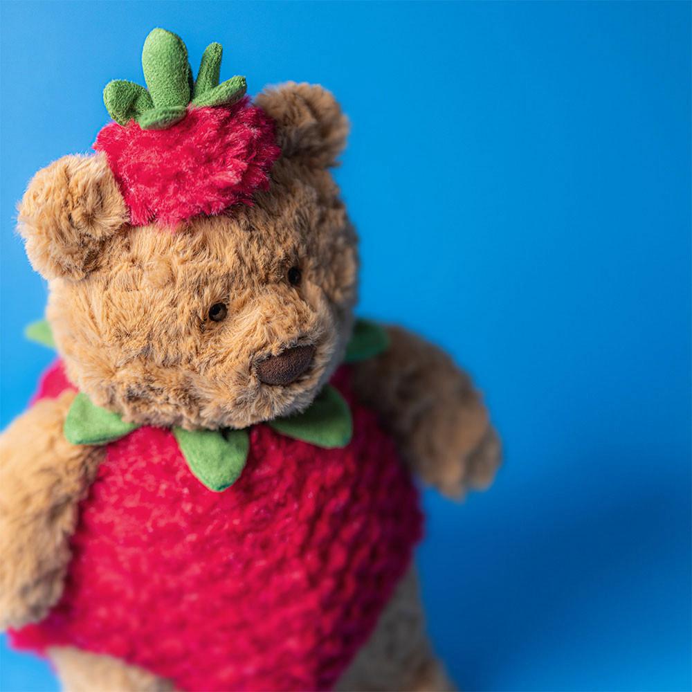 Medvídci Jellycat Plyšáci Bartholomew Strawberry,26cm x 12cm x 8cm Hnědé | BRZWS-2630