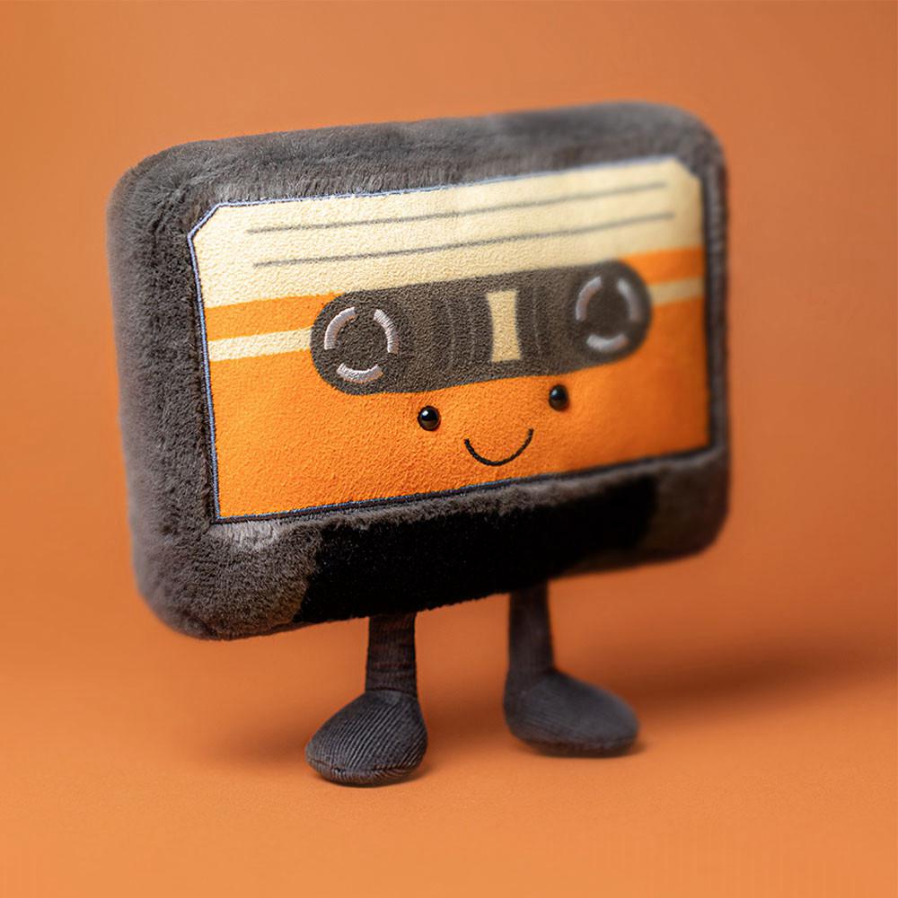 Objekty Jellycat Plyšáci Amuseables Cassette Tape,20cm x 18cm x 7cm Černé | TOJBW-6305
