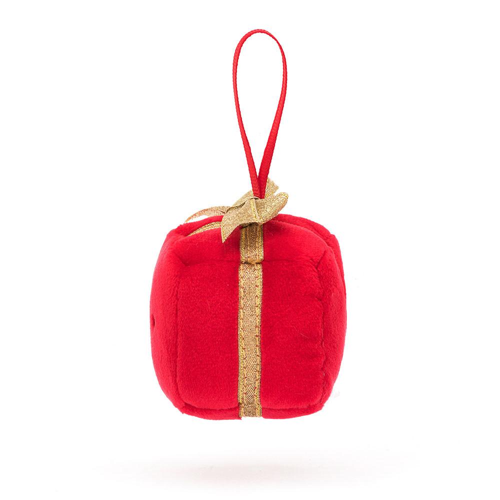 Objekty Jellycat Plyšáci Amuseables Festive Folly Present,13cm x 7cm x 7cm Červené | XZJHV-2653