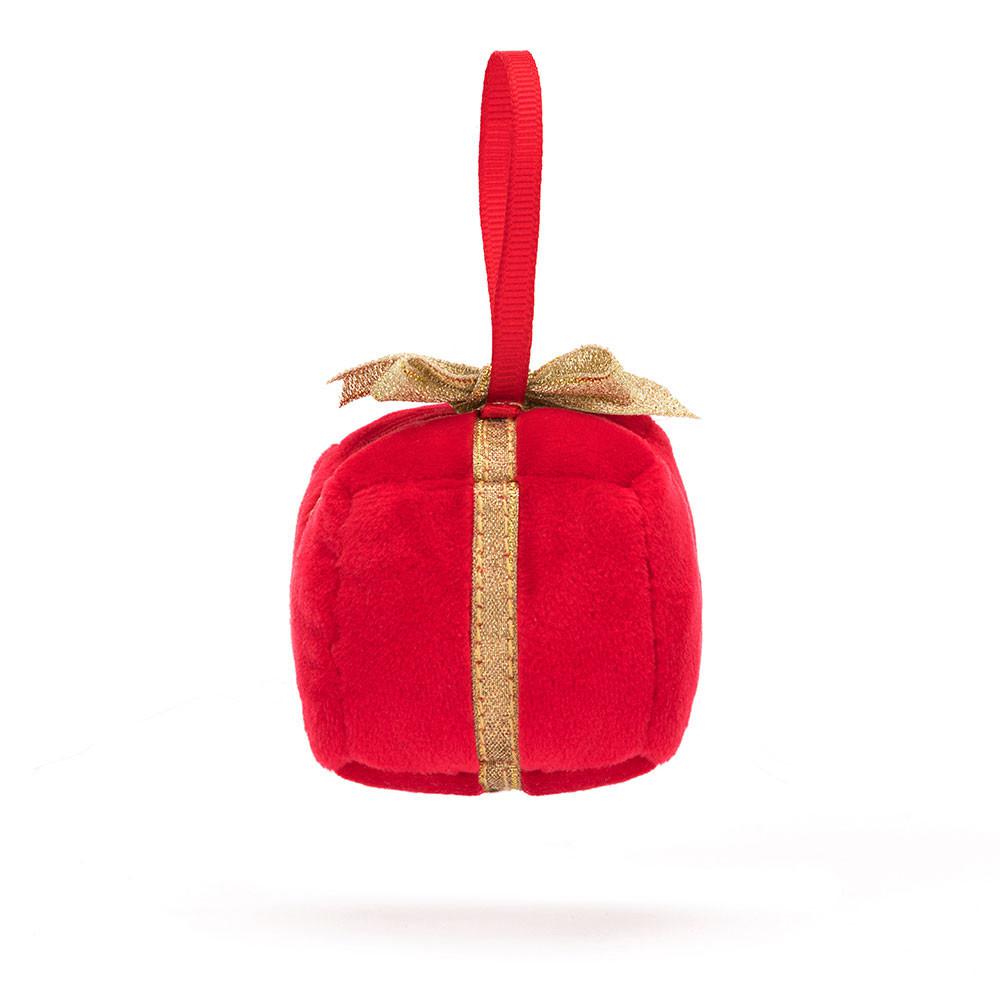 Objekty Jellycat Plyšáci Amuseables Festive Folly Present,13cm x 7cm x 7cm Červené | XZJHV-2653