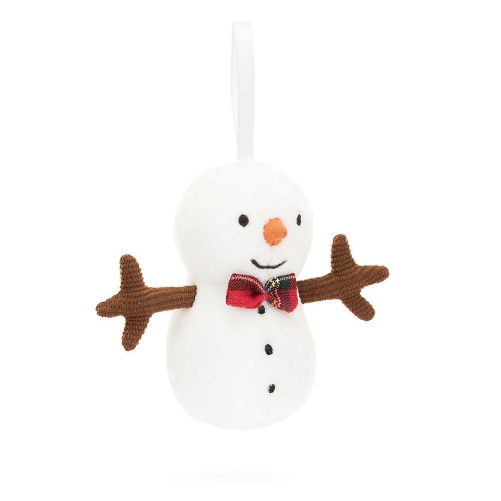 Objekty Jellycat Plyšáci Amuseables Festive Folly Snowman,15cm x 6cm x 5cm Bílé | UWXVF-6958