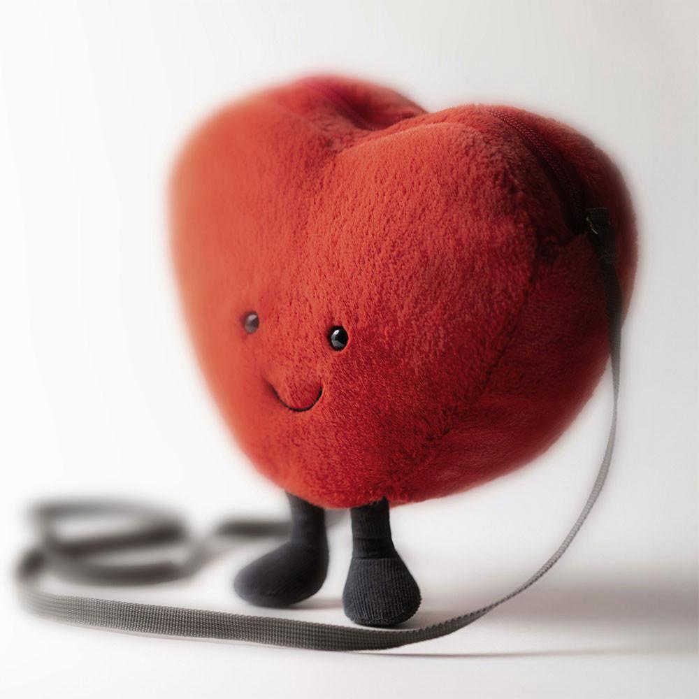 Objekty Jellycat Plyšáci Amuseables Heart,17cm x 18cm x 5cm Červené | TESFI-4037