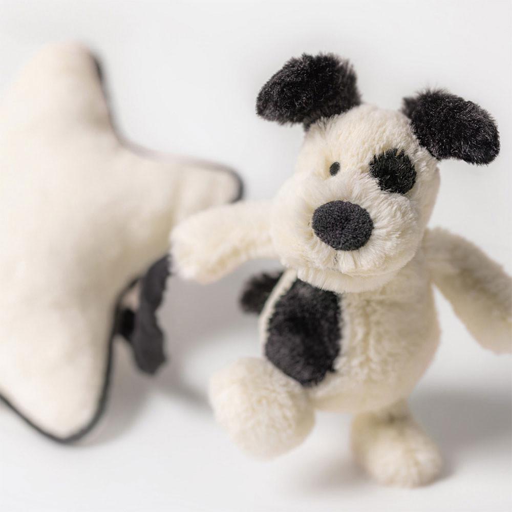 Pejsci Jellycat Bashful Puppy Musical Pull,30cm x 20cm x 6cm Bílé | PSLXM-6405