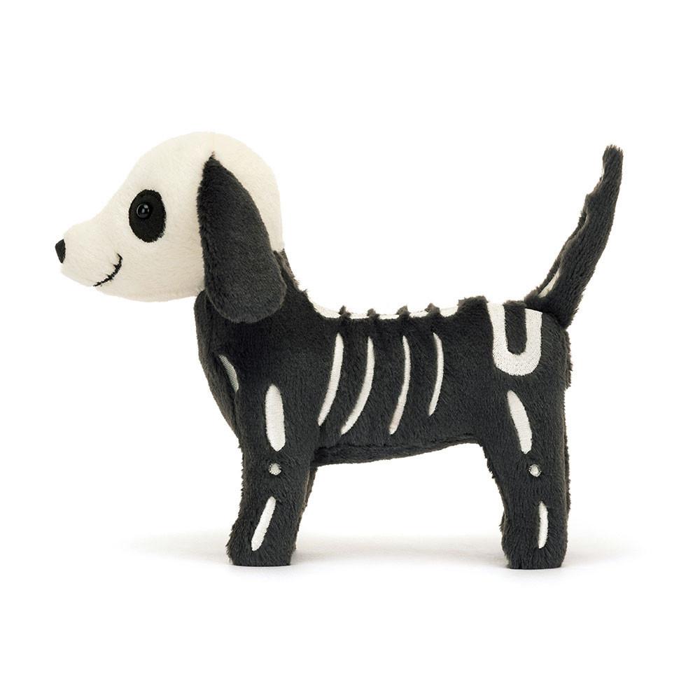 Pejsci Jellycat Plyšáci Skeledog Dan,6.3in x 2.4in x 8.7in Černé | VIDAE-2479