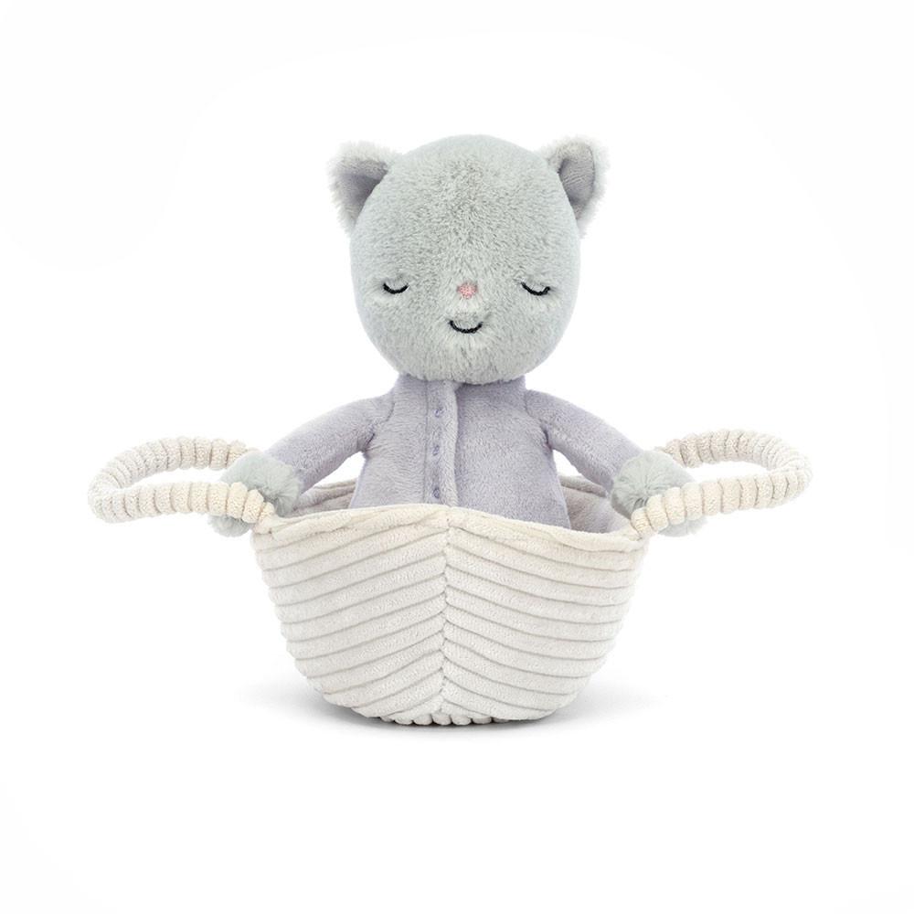 Pets Jellycat Plyšáci Rock-a-Bye Kitten,12cm x 9cm x 20cm Šedé | ACQZH-8539