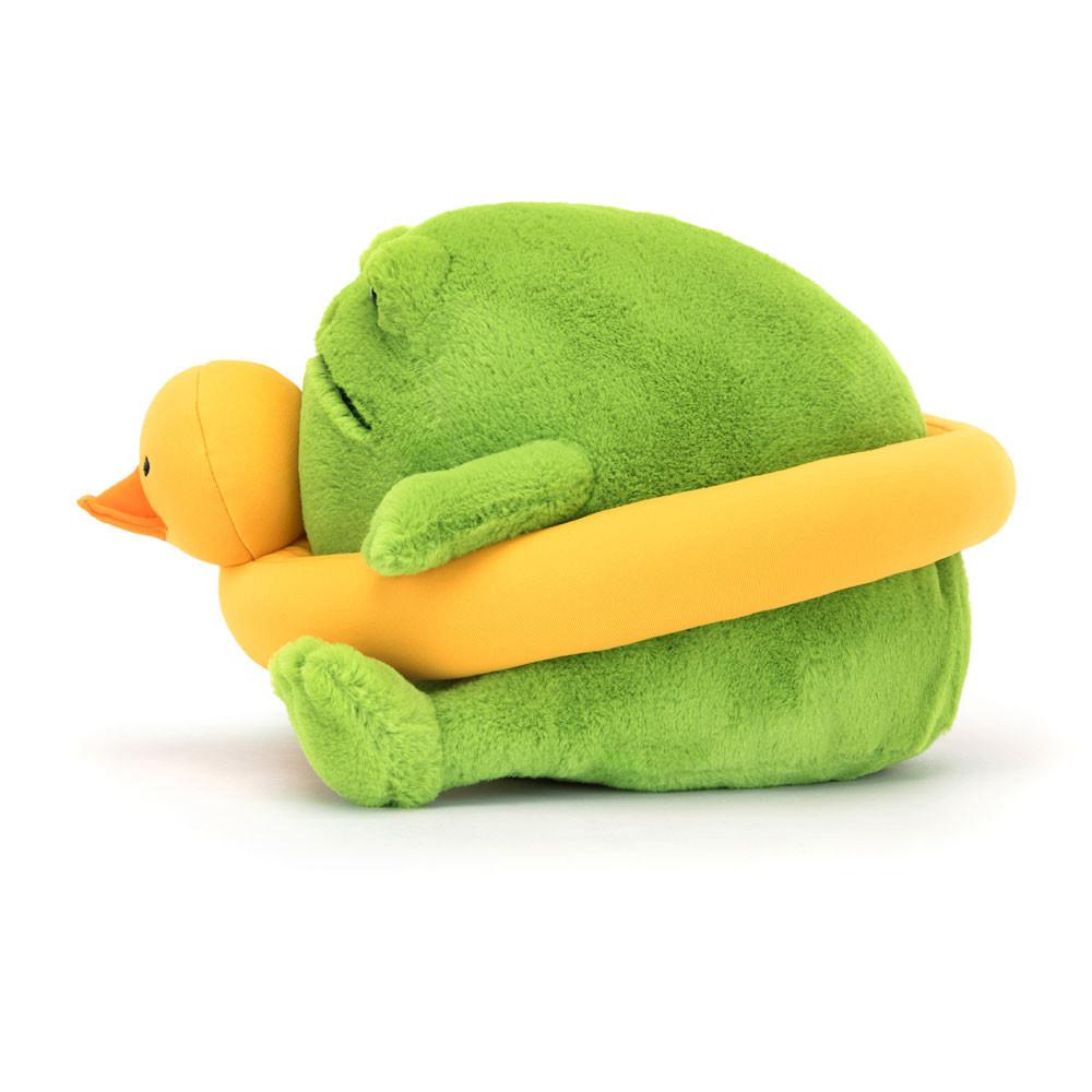 Plazi Jellycat Plyšáci Ricky Rain Žábičky Rubber Ring,15cm x 17cm x 18cm Zelene | DSGBA-5843