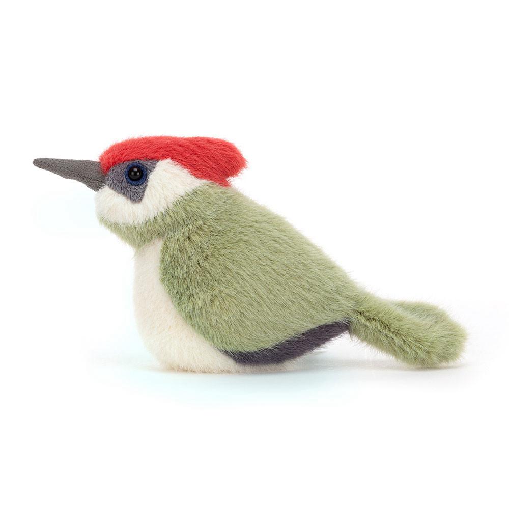 Ptáčci Jellycat Plyšáci Birdling Woodpecker,10cm x 7cm x 9cm Zelene | OBIPM-4257