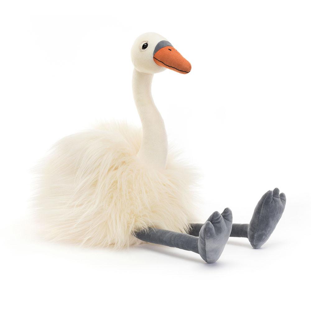 Ptáčci Jellycat Plyšáci Evelyn Swan,50cm x 15cm 20cm Bílé | FLIBP-3892