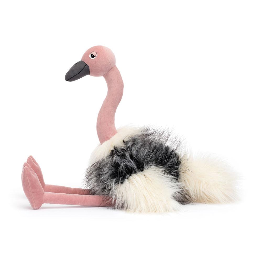 Ptáčci Jellycat Plyšáci Ramonda Ostrich,55cm x 15cm x 15cm Růžové | IJVPR-6012