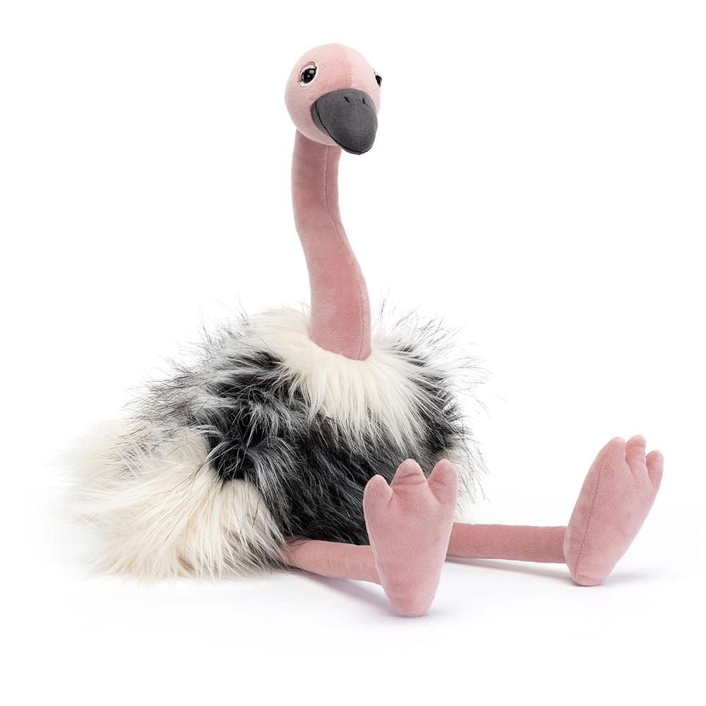 Ptáčci Jellycat Plyšáci Ramonda Ostrich,55cm x 15cm x 15cm Růžové | IJVPR-6012