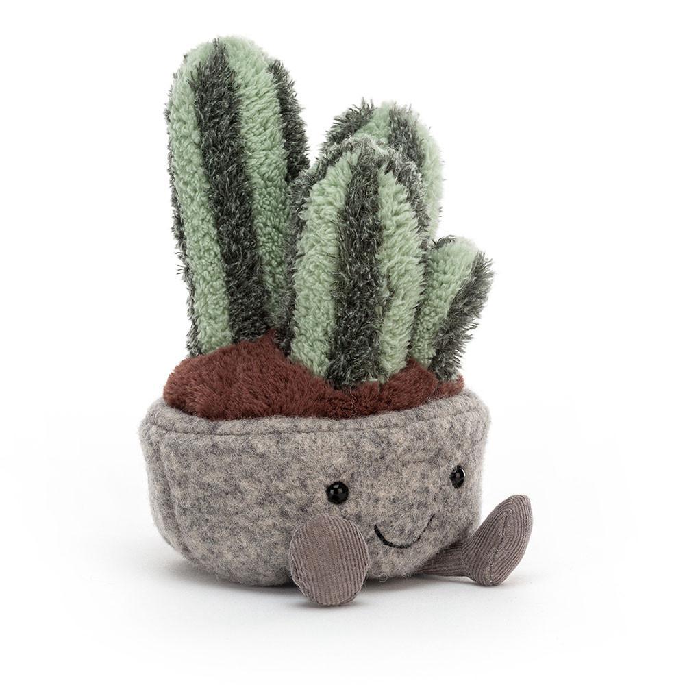 Rostliny Jellycat Plyšáci Amuseables Silly Succulent Columnar Cactus,18cm x 10cm x 9cm Zelene | QRGNA-3792