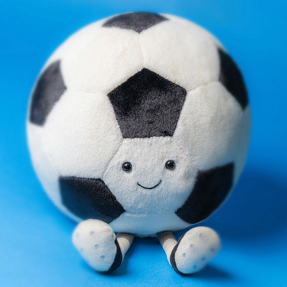 Sportovní Jellycat Plyšáci Amuseables Football,31cm x 21cm x 21cm Bílé | CZXAH-7935