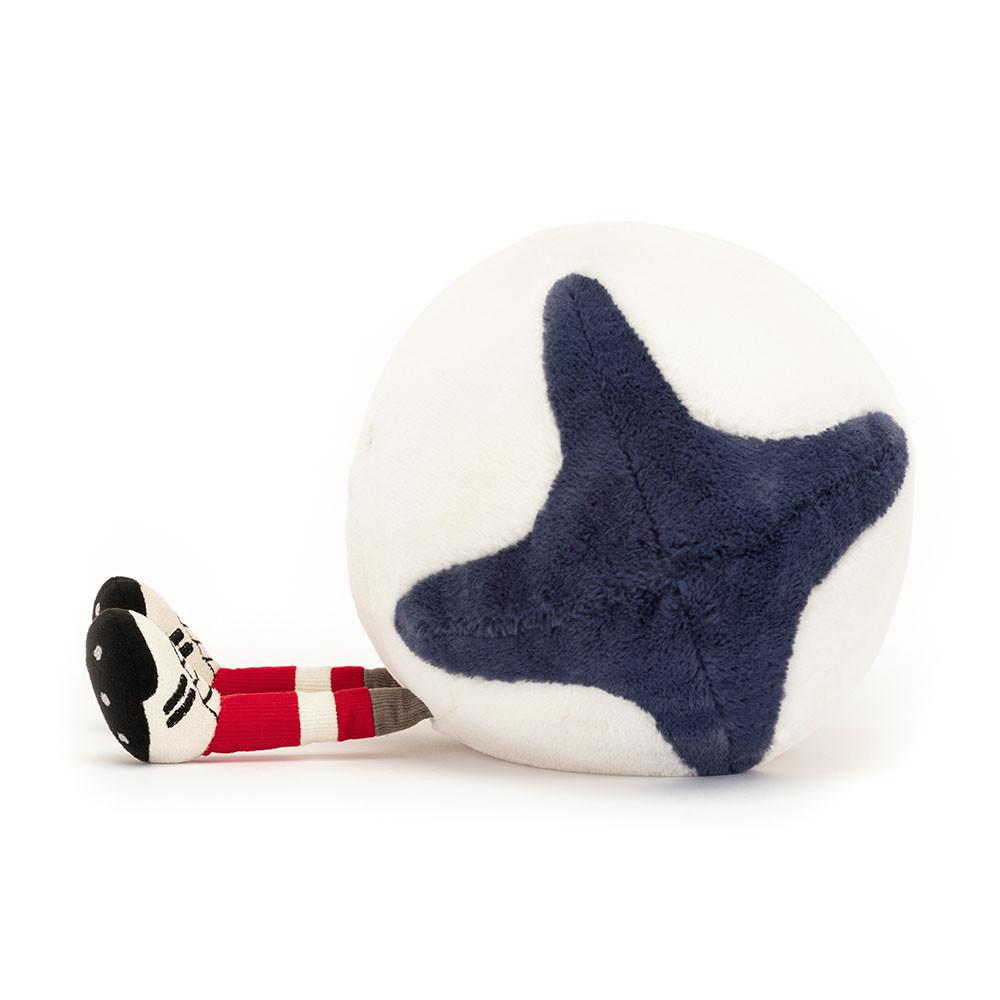 Sportovní Jellycat Plyšáci Amuseables Rugby Ball,18cm x 29cm x 13cm Bílé | WSXTN-7324