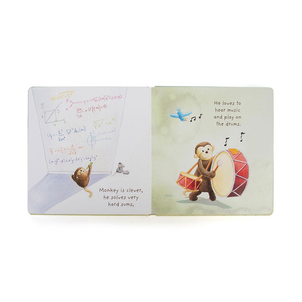 Story Knihy Jellycat I Know A Opičky,23cm x 23cm x 2cm Zelene | KRMNQ-7356