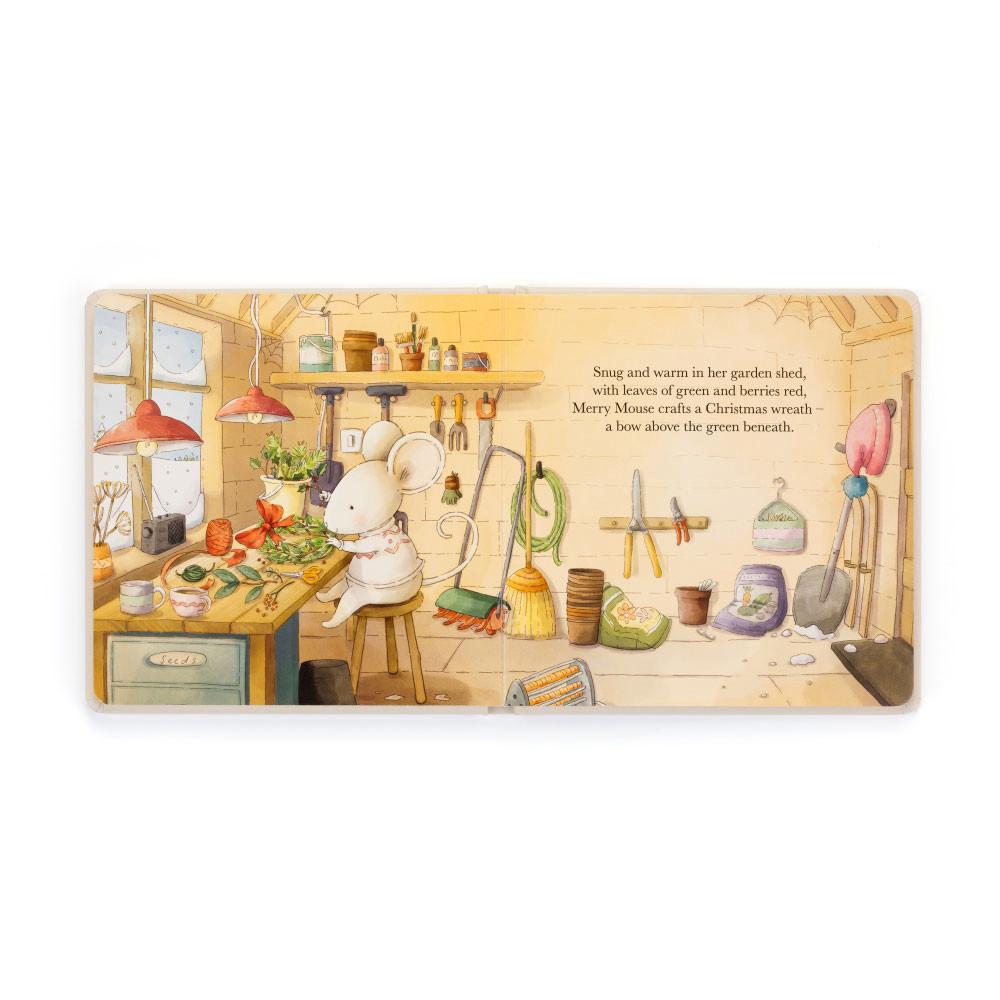 Story Knihy Jellycat Merry Mouse's Christmas Eve,19cm x 19cm x 2cm Bílé | FJZKX-6053