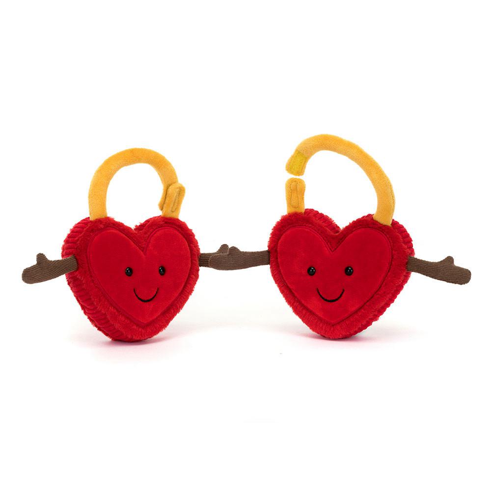 Svatebni Darek Jellycat Plyšáci Amuseables Val & Tina Love Locks,15cm x 22cm x 4cm Červené | HXZAP-1493