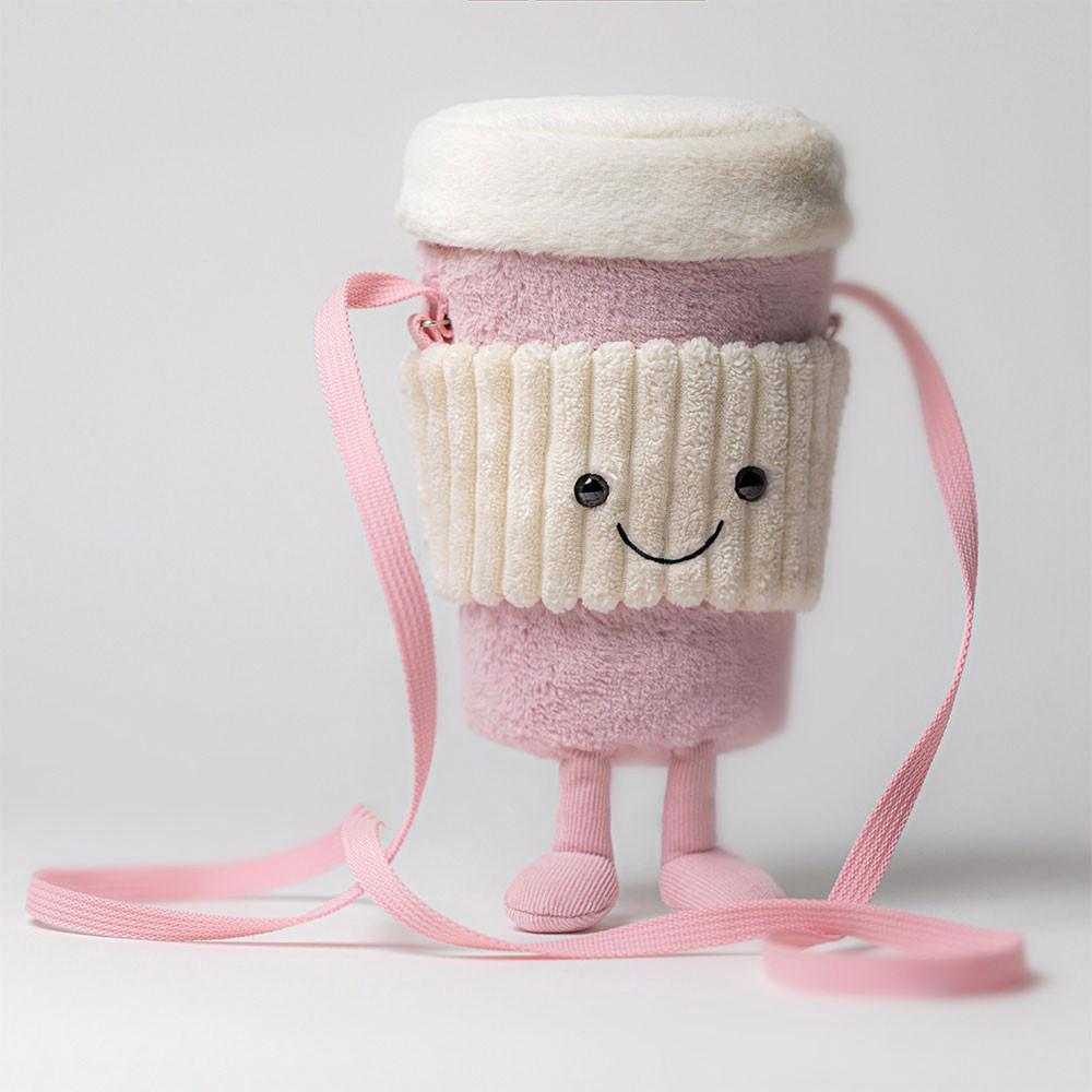 Tašky Jellycat Amuseables Coffee-To-Go Pink,20cm x 9cm x 9cm Růžové | JXYRT-8231
