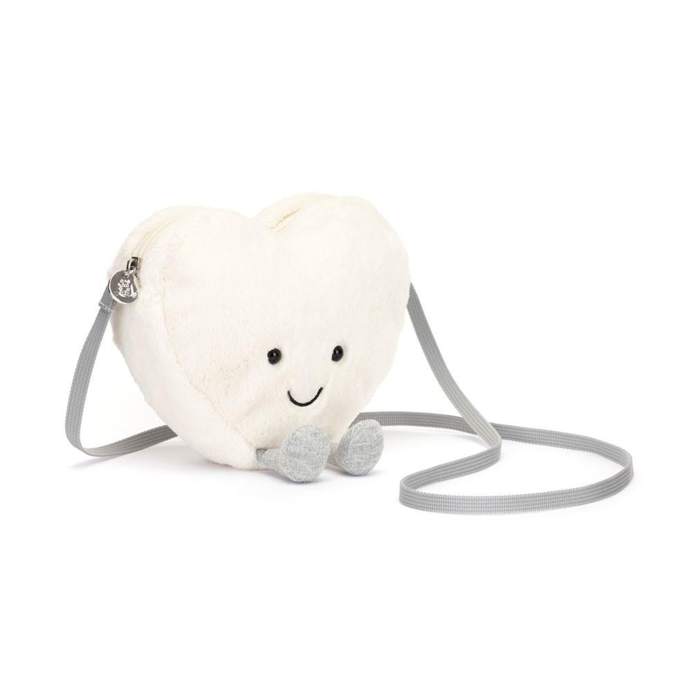Tašky Jellycat Amuseables Cream Heart,17cm x 18cm x 5cm Bílé | BNIHZ-0136