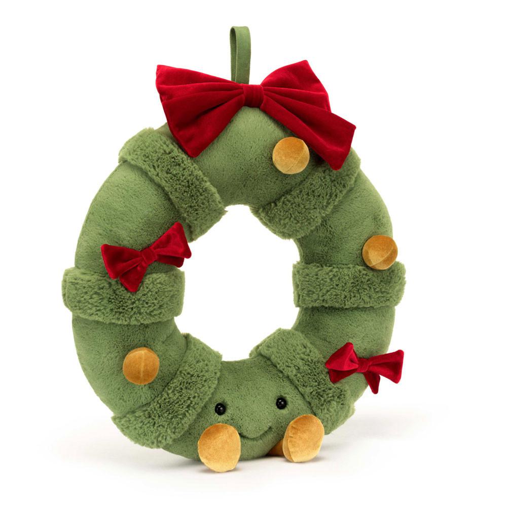 Woodland Jellycat Plyšáci Amuseables Decorated Christmas Wreath,44cm x 37cm x 9cm Zelene | YTJNV-3651