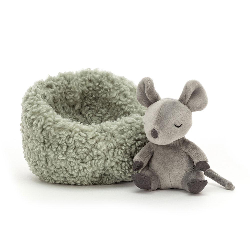 Woodland Jellycat Plyšáci Hibernating Mouse,9cm x 13cm x 13cm Šedé | HUNBY-6149
