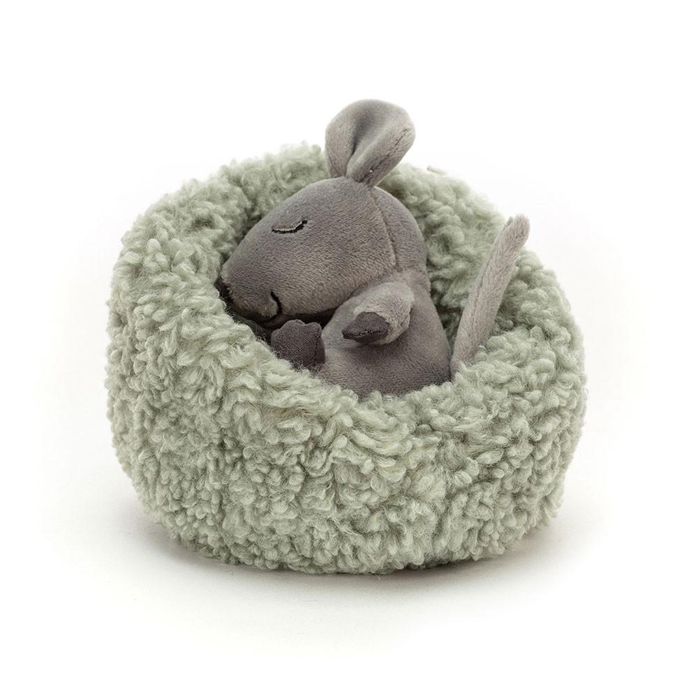 Woodland Jellycat Plyšáci Hibernating Mouse,9cm x 13cm x 13cm Šedé | HUNBY-6149