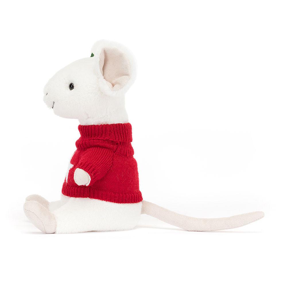 Woodland Jellycat Plyšáci Merry Mouse Jumper,18cm x 9cm x 7cm Bílé | UCSTD-3102