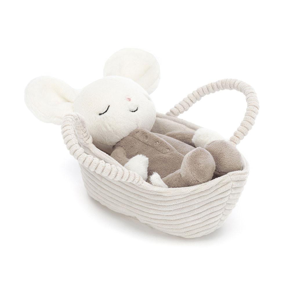 Woodland Jellycat Plyšáci Rock-a-Bye Mouse,12cm x 9cm x 20cm Bílé | SZXTP-9468